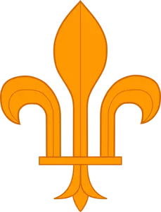 Vektor illustration av orange fleur-de-lis