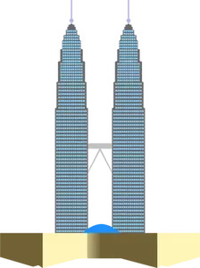 Petronas Twin Towers in Kuala Lumpur vector clip art