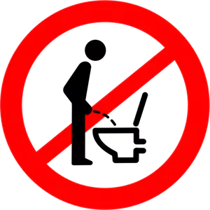 No peeing sign vector image