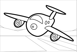 Clip art wektor z samolotem