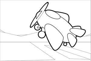 Imagem de desenho vetorial de uma aeronave