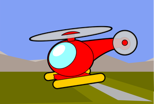 Tecknad bild av en helikopter