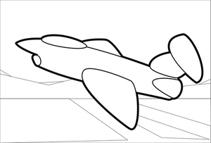 Supersonic aircraft vector drawing