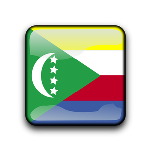 Vettore di bandiera Comore isola