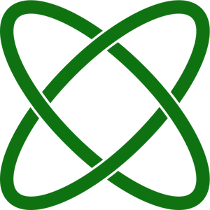 Vector graphics of atom path sign