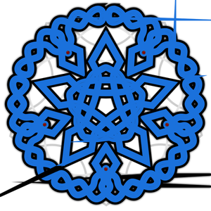 Knitting decoration vector image
