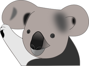 Vector graphics of koala bear in color