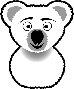 Ilustración Koala línea arte vectorial