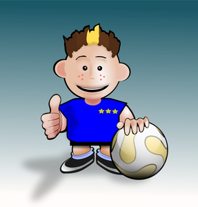 Ilustración vectorial de dibujos animados de fútbol