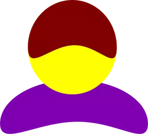 Vector afbeelding van paarse lichaam avatar