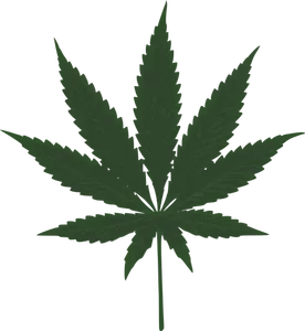 Image vectorielle de cannabis feuille