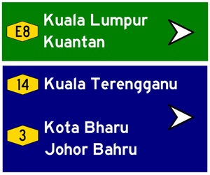 Malesialainen liikennemerkki Kuala Lumpurin vektorikuvaan