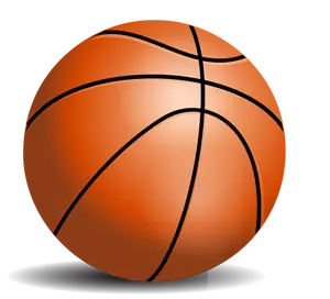 Desenho de bola de basquete vetorial