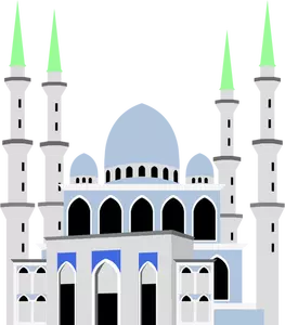 Sultan Ahmad Shah Mosque vektör çizim