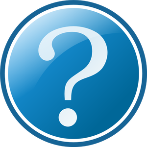 Button with question mark vector image