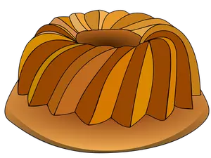 Vector graphics of flan sponge cake