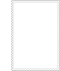 Vector afbeelding van getande rand poststempel sjabloon