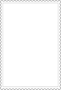 Marco sello rectangular con gráficos vectoriales marco interno