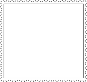Cadre de timbre carré avec image vectorielle armature intérieure