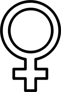 Image clipart vectoriel du symbole féminin international