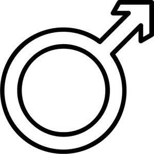 Vector afbeelding van internationale mannelijke symbool