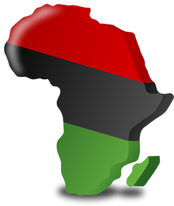 Pan-afrického vlajka vektorové grafiky