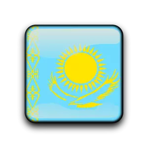 Kazakstan vektor flagga knappen