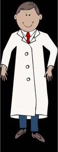 Scienziato in cappotto del laboratorio