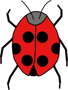 Ligne art vector illustration de ladybag simple