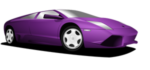 Violetti Lamborghini-vektorikuva