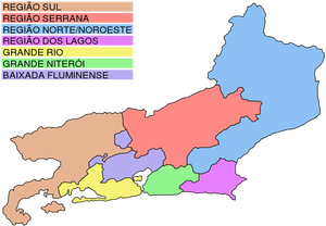 Karte von Rio De Janeiro-Vektorgrafik