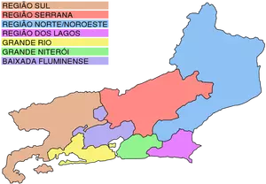 Mapa de desenho vetorial do Rio de Janeiro