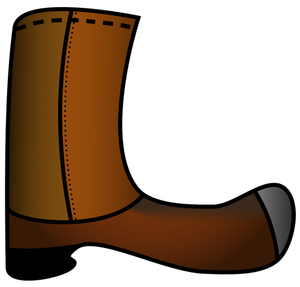 Brown boot vector image