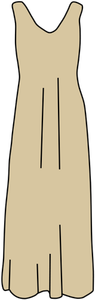 Bruin jurk vector afbeelding