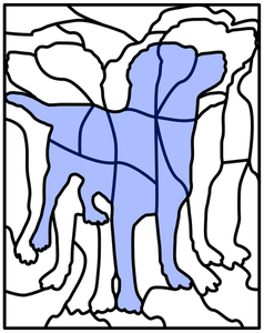 Puslespill med bilde av en hund