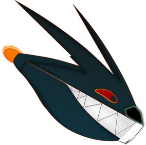 Raket haj tecknade vektorbild