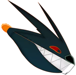 Racheta rechin desene animate vector imagine