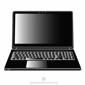 Musta kannettava tietokone