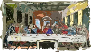 Last supper vector illustration
