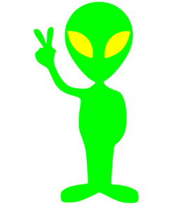 Image vectorielle alien vert