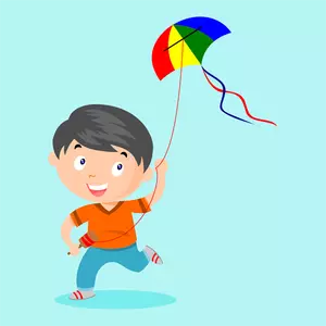 Playing kite