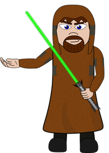 Man with laser sword