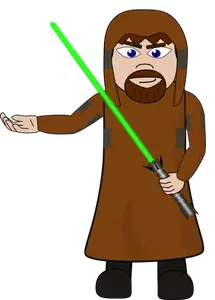 Man with laser sword