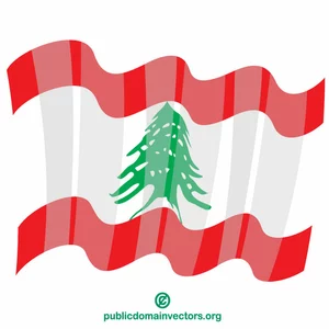De nationale vlag van Libanon