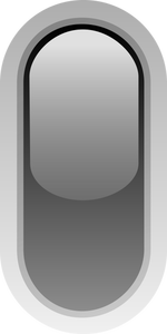 Pilule verticale en forme de dessin vectoriel de bouton noir