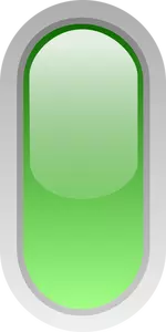 Pigułka pionowo w kształcie zielony przycisk wektor clipart