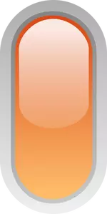 Pílula na vertical em forma de ilustração em vetor botão laranja