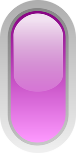 Pillola in posizione verticale a forma di disegno vettoriale di pulsante viola