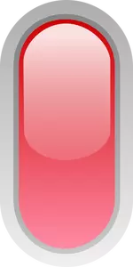Pigułka pionowo w kształcie czerwony przycisk grafika wektorowa