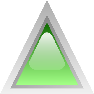 Led verde triângulo vetor clip-art